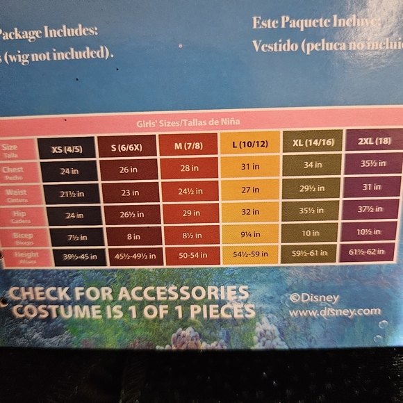 Ursula Child Costume Halloween S(6/6X) Disney The Little Mermaid 6+ BRAND NEW - Picture 2 of 11